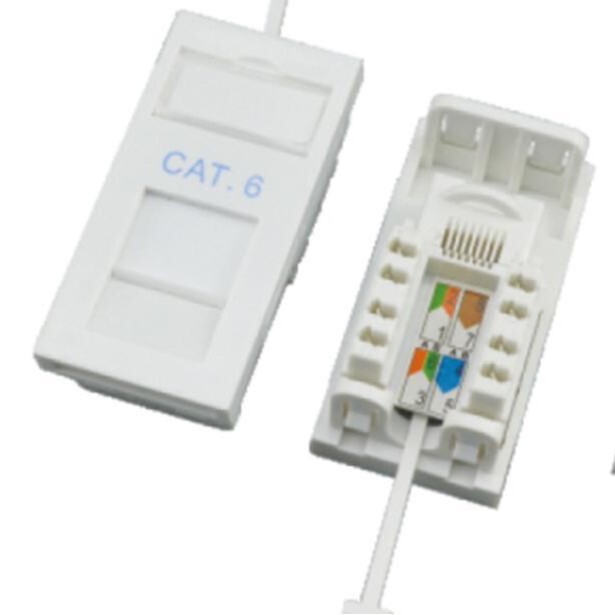 Single Port Network Panel Plastic Frame 50*25mm Flat British Style Network Module Panel Single Port Network Panel Plastic Frame 50*25mm Flat British Style Network Module Panel