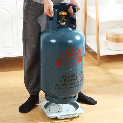 Cylinder Mounting Bracket Gas Bottle Tray Planter Holder Steel Cylinder with Wheels Base Gas Cylinder Stand Storage