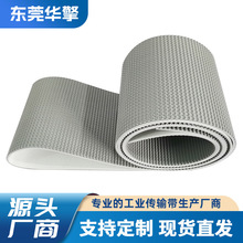 厂家现货灰色PVC输送带耐磨草纹传送带花纹食品倾斜式防滑输送带