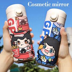 蛋仔派對可愛保溫杯大容量小巧便攜高顏值杯子不鏽鋼水壺男女2V