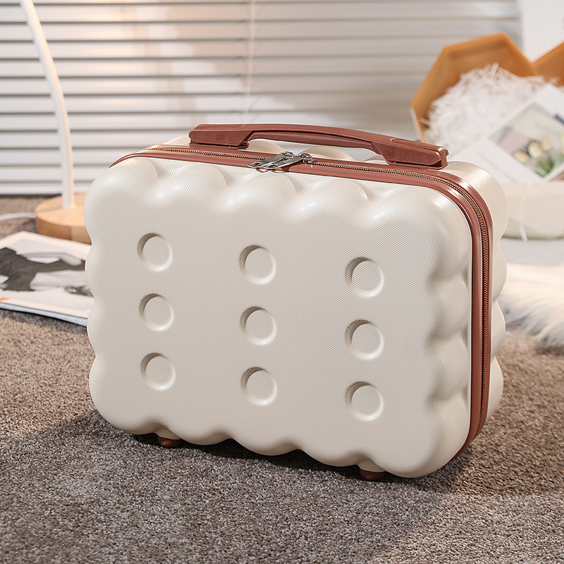2024 nuevo estuche cosmético portátil de 14 pulgadas, equipaje pequeño, recuerdo femenino de dibujos animados, caja de almacenamiento, caja de regalo de embalaje al por mayor