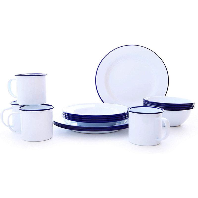 Export Amazon AliExpress Supply Camping Thickened Easy to Clean Easy to Carry Cup Bowl Set