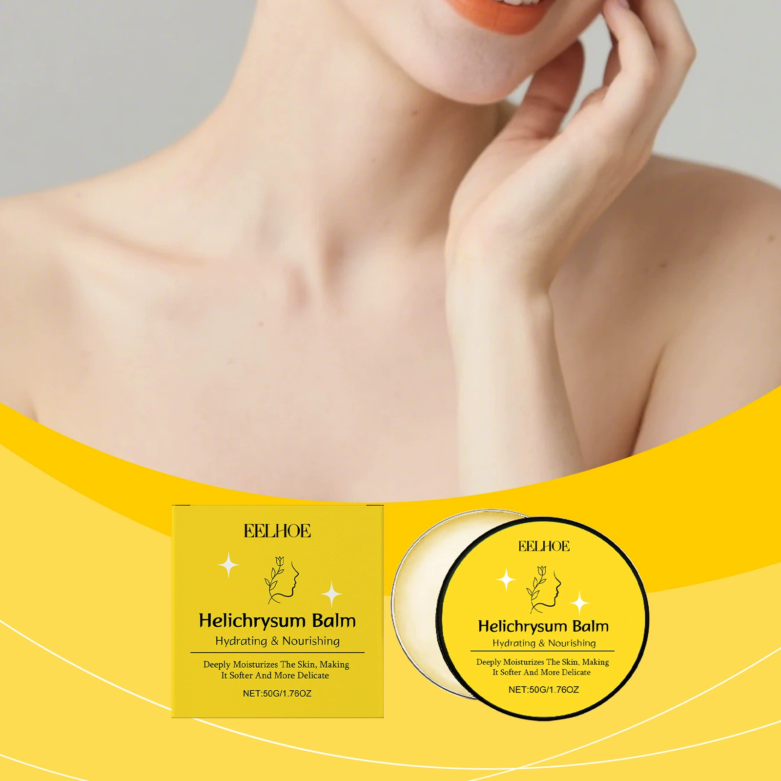 EELHOE Увлажняющий крем для тела с ромашкой Глубоко увлажняет кожу всего тела Ежедневный увлажняющий, питательный и смягчающий крем для тела