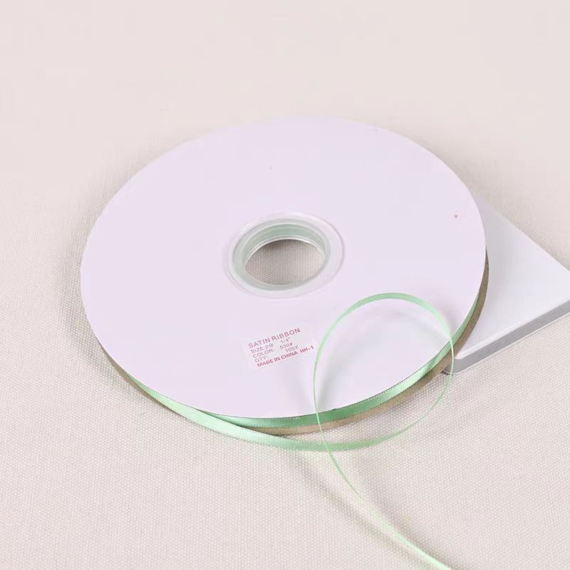 1234cm cinta verde menta cinta cinta cinta cinta de seda hecha a mano decoración de boda flor caja de regalo embalaje horneado