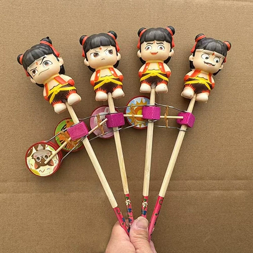 Оптовая продажа, мягкий резиновый раскладушечный барабан-качалка Nezha, ручной барабан, уличный киоск, храм, вечеринка, хит продаж, игрушки