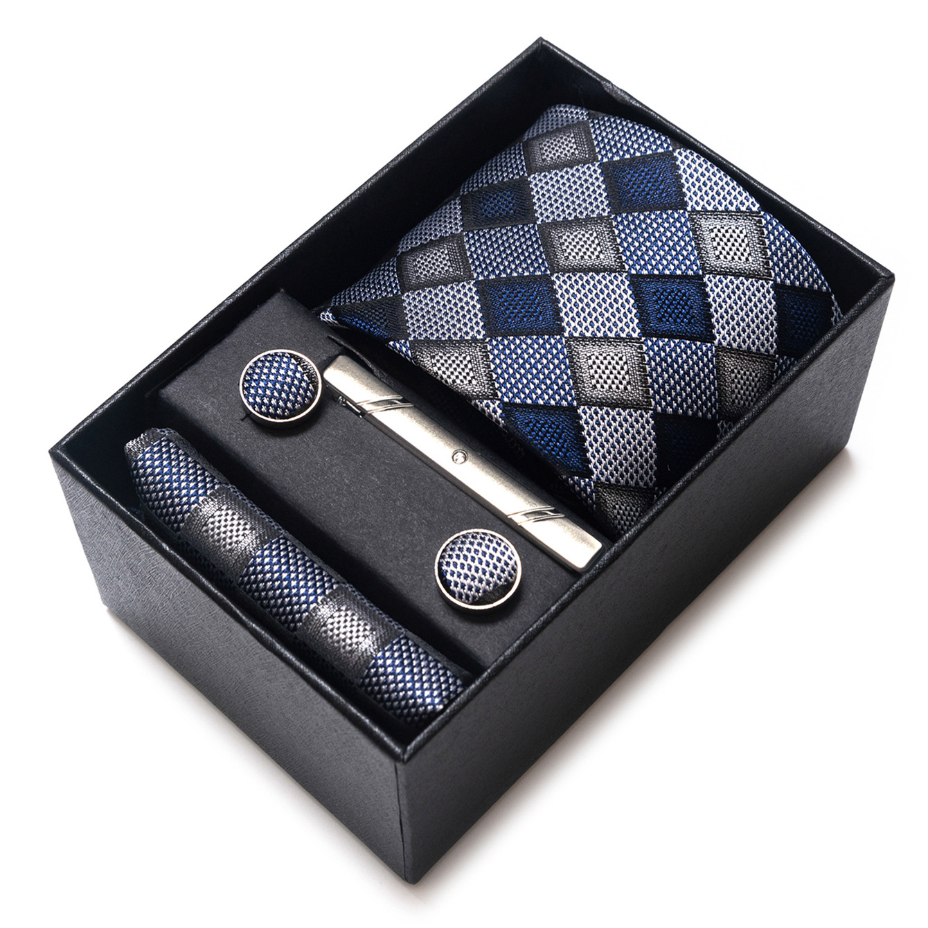 Set de Caja de Regalo con Corbata de Negocios para Hombre de Rayón Jacquard para Boda