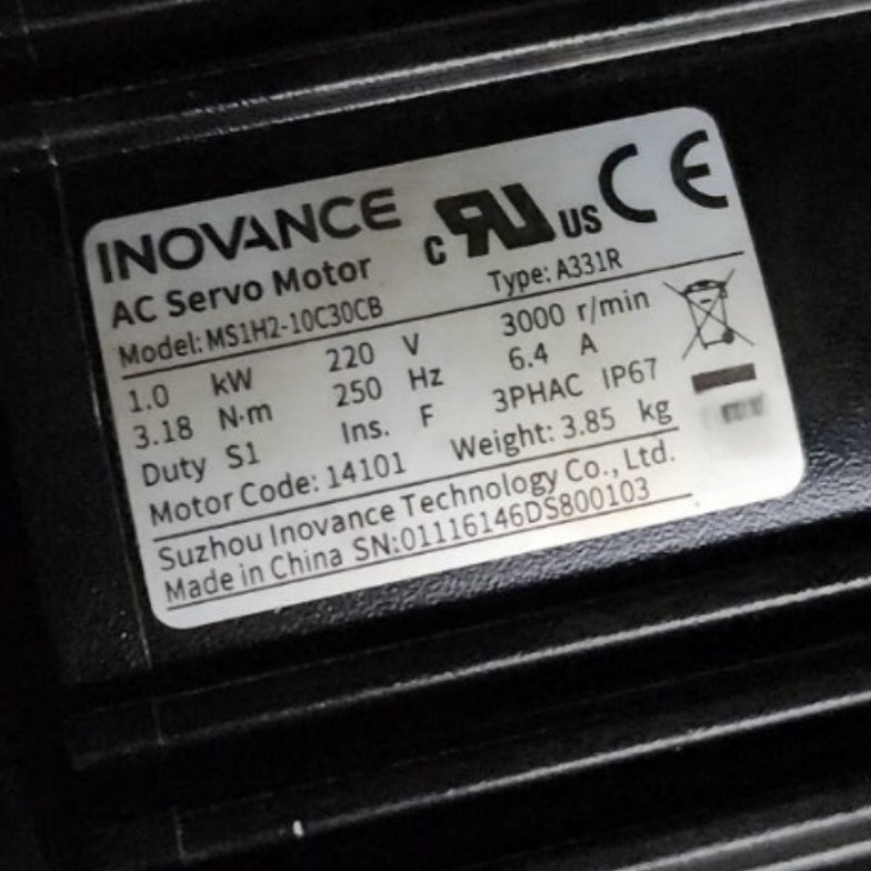 原装 MS1H2-10C30CB-A331R 汇川INOVANCE伺服电机 1KW绝对值型