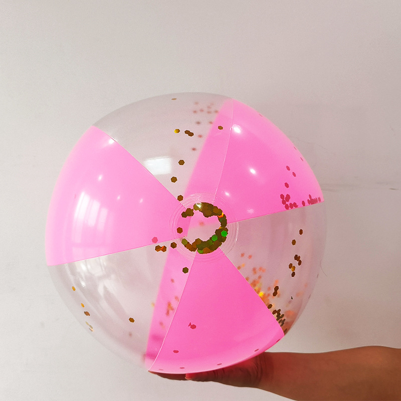 Bola transparente infláble de PVC sequinilla infláble bola flash al por mayor led con lámpara infláble bola de playa soporte personalizado