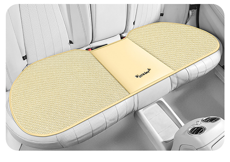 Summer Car Seat Cushion Single-Piece Three-Piece Set, Ice Rattan, Universal for All Seasons, Breathable Ice Silk, Non-Slip, Durable Car Single Seat Cushion