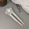 F1143 colorful pearl flower hairpin