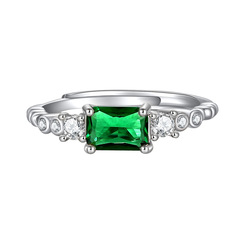 跨境時尚鑲鑽粉色鋯石戒指女簡約歐美創意百搭食指戒指環工廠直銷