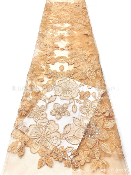 Francés ricos y famosos temperamento pequeño vestido de encaje flor ligero lujoso alto sentido vestido de noche vestido de tela