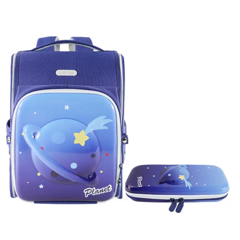 一年级小学生儿童拉杆书包 背包印logo 男童科技星空双肩包订制