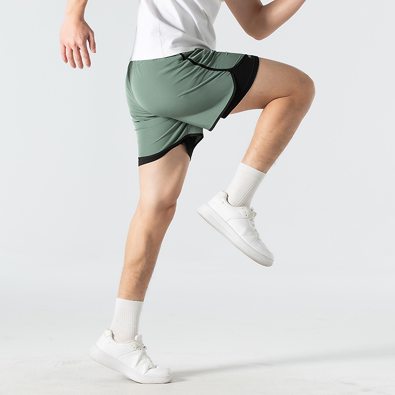 Vacaciones de verano de dos pantalones de entrenamiento deportivo masculino pantalones de entrenamiento de maratón de atletismo de secado rápido pantalones de playa transpirables casuales