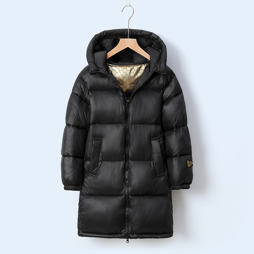 836 Foreign trade cross-border children's cotton-padded coat for men and girls, medium and long thick cotton-padded coat for children's wear, thickened cotton-padded coat and hooded