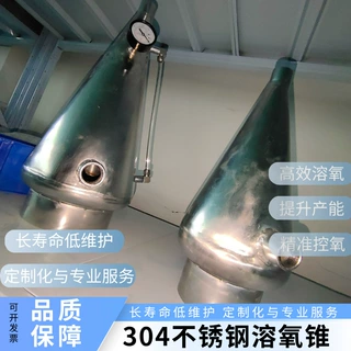 不锈钢溶氧锥渔业养殖循环水高密度增氧氧气设备耐高压高效杀菌