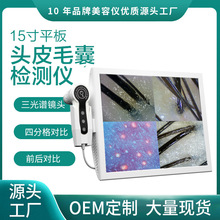 15寸四分格头皮检测仪高清一体机智能毛囊毛发分析仪皮肤检测仪