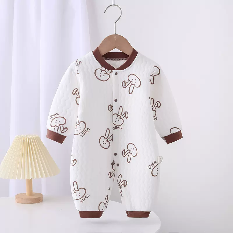 婴儿连体衣春秋保暖纯棉内衣初生男女宝宝新生儿衣服冬季爬服百搭