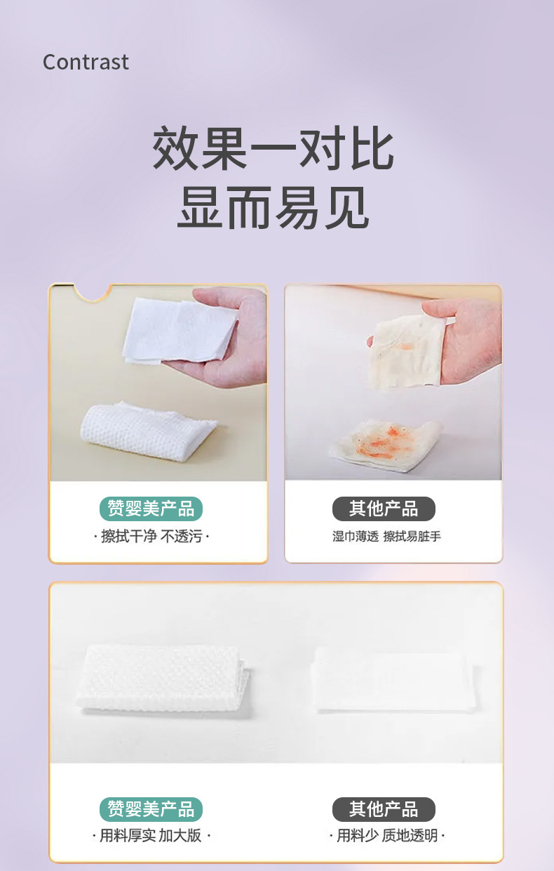 家用迷你湿巾婴儿手口护理独立包装卫生小包母婴湿纸巾批发工厂详情17