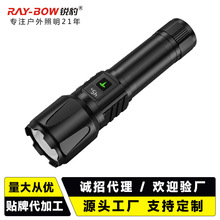 定制手电筒强光超亮可充电超长续航家用户外远射便携多功能手电筒