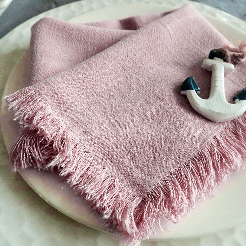 Amazon servillas algodón y lino nórdico servillas festivas decoración almohadilla de mesa lino transfronterizo