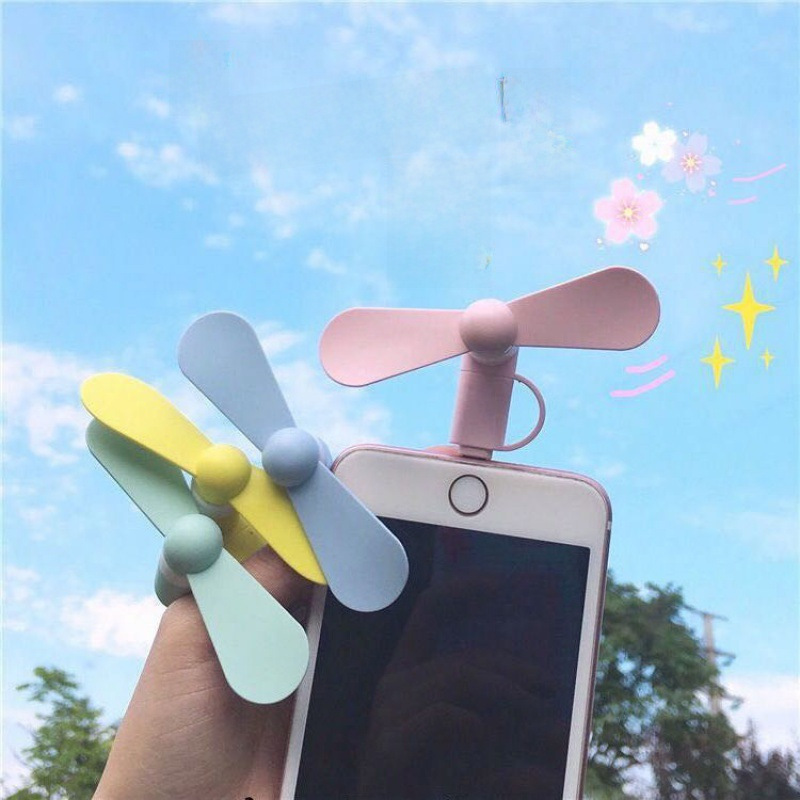 USB Phone Small Fan Summer Lazy Person Mini Fan Apple Android Type-C Fan