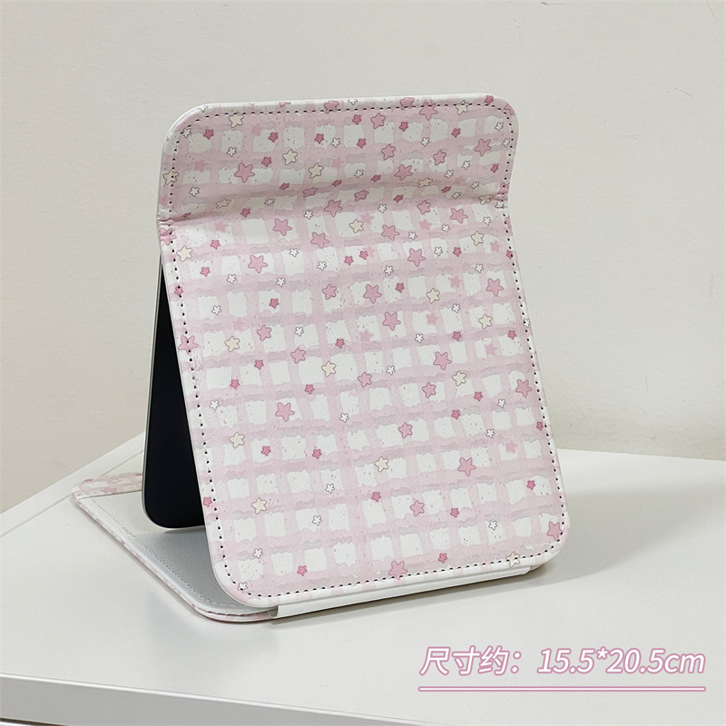 Espejo de maquillaje de escritorio estrella de dibujos animados pequeño espejo plegable portátil de viaje espejo de maquillaje espejo de maquillaje simple