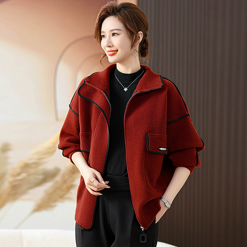 Для мам среднего возраста, весна и осень, новое шерстяное пальто в западном стиле, короткий топ, двустороннее шерстяное маленькое пальто для женщин среднего и пожилого возраста