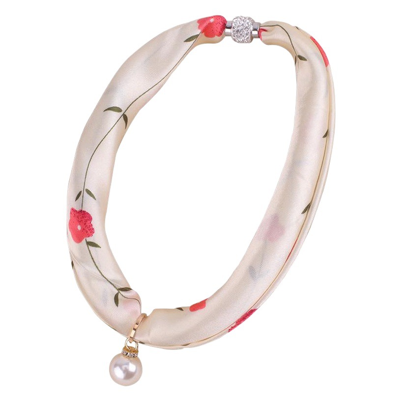 Korean Necklace Pearl Scarf Short Clavicle Scarf Clothing Accessories Neck Scarf Women Scarf