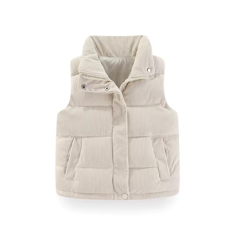 White corduroy vest