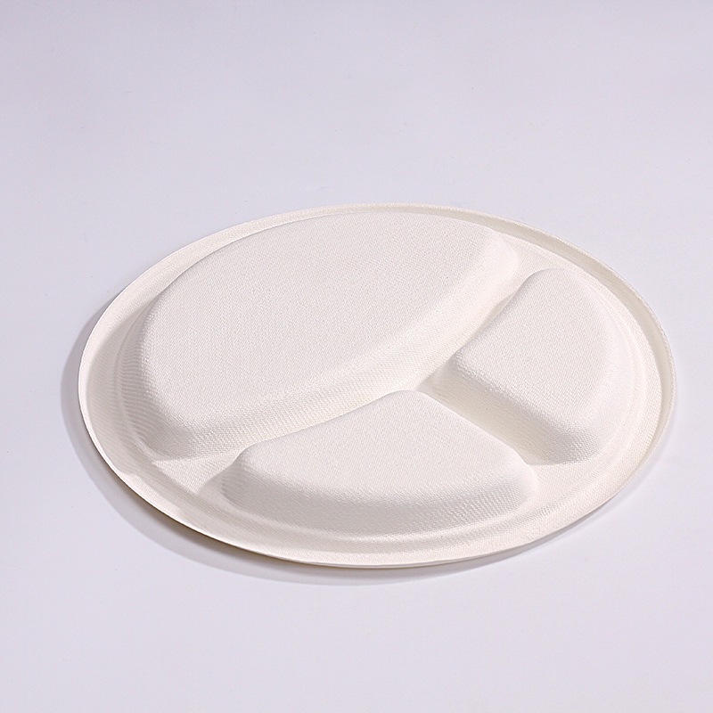 Tazón redondo, vajilla de papel degradable desechable, plato de comida, plato de papel, plato de barbacoa, plato de pastel, plato de dibujo hecho a mano para niños