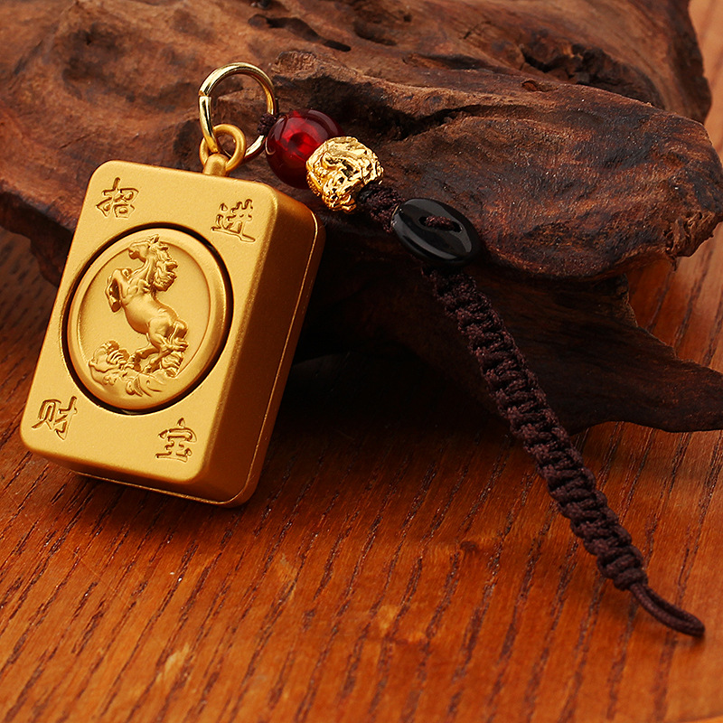 Año de la serpiente, personaje de cabello, colgante de llave, colgante de metal, llave de automóvil para hombres.