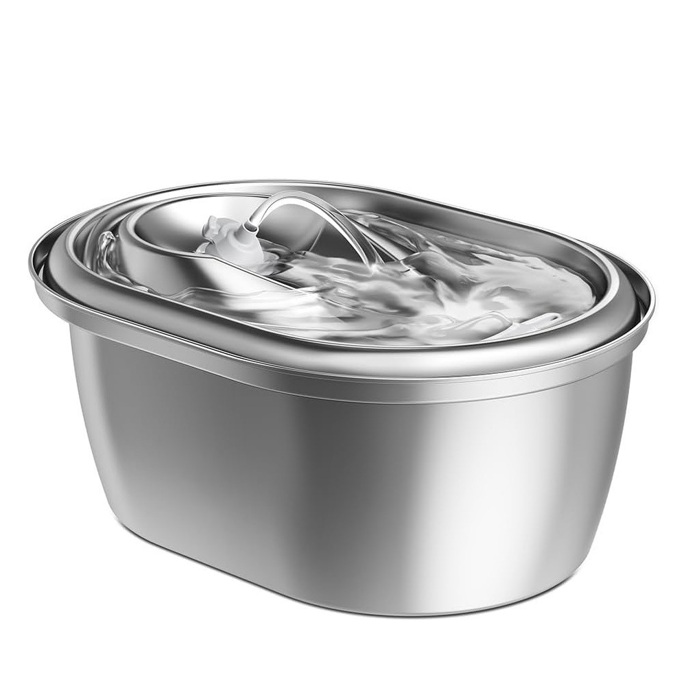 Amazon de acero inoxidable inteligente para bebidas de mascotas 3.2L filtro de circulación automática de gran capacidad alimentador de agua para gatos y perros