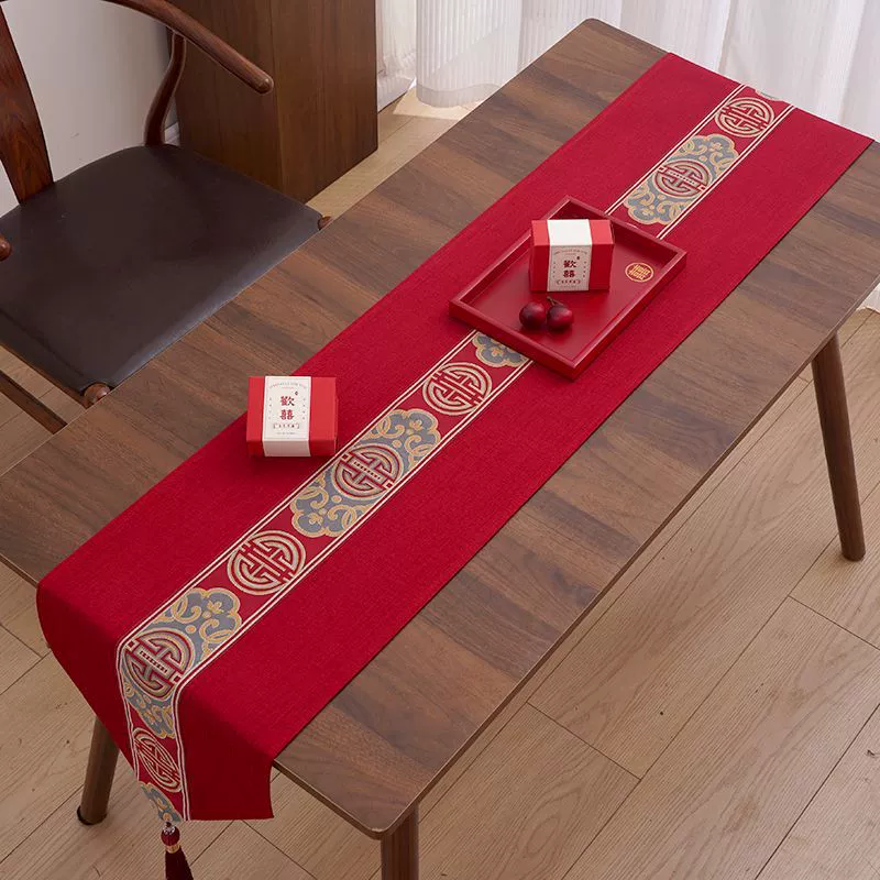 Wedding table flag red new Chinese -style decorative coffee table table TV cabinet