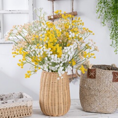 工藝品光月滿天星仿真花廠家假花綠植物批發婚慶裝飾跨境CL08001