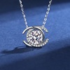 Import diamond pendant, necklace, USA, platinum 950 sample