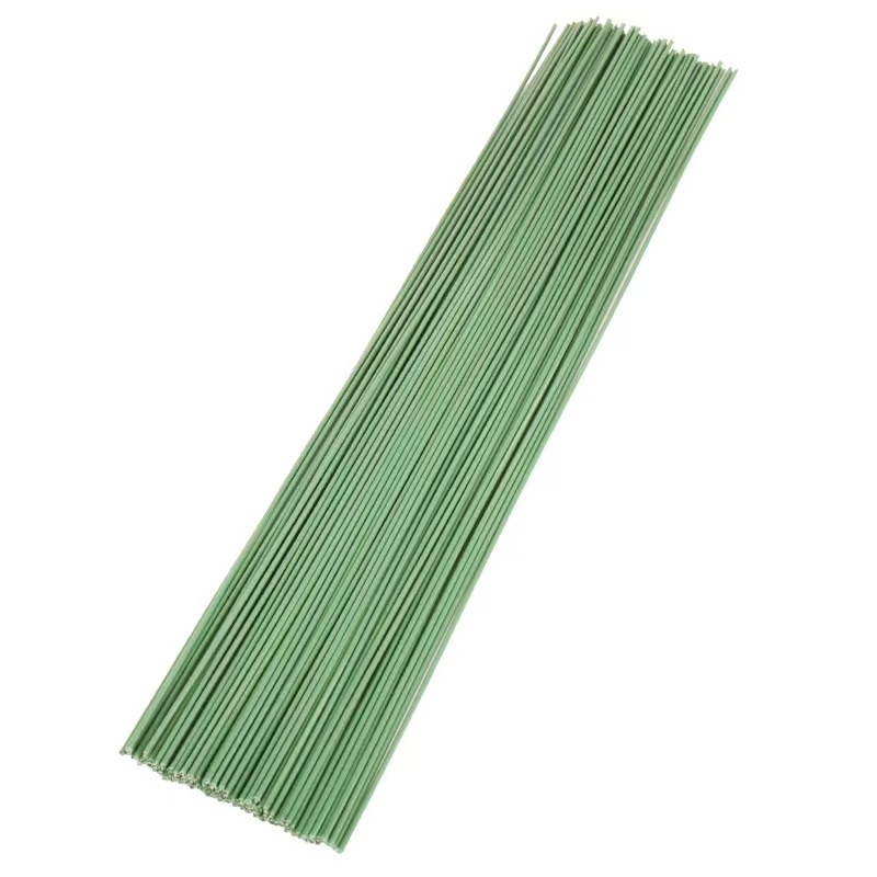 No. 2 Flower Stem Handmade DIY Artificial Flower Branch Plastic Flower Green Stem Simulated Flower Branch Coated Flower Stem Thickened Wire