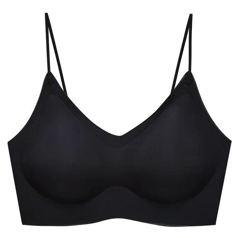 夏用アイスシルクシームレスレディースインナー、美背、小胸用プッシュアップ、超薄型通気性ベスト、涼感ブラ、アイス感|undefined
