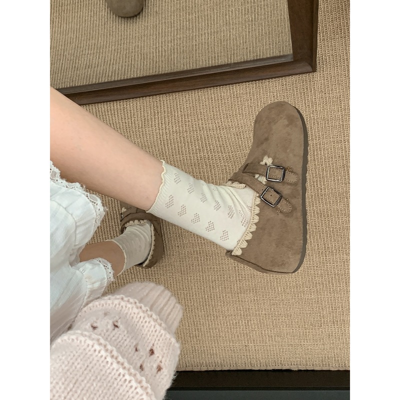 女王范棕色复古厚底全包勃肯鞋女2025新款秋季配裙子百搭单鞋子|undefined