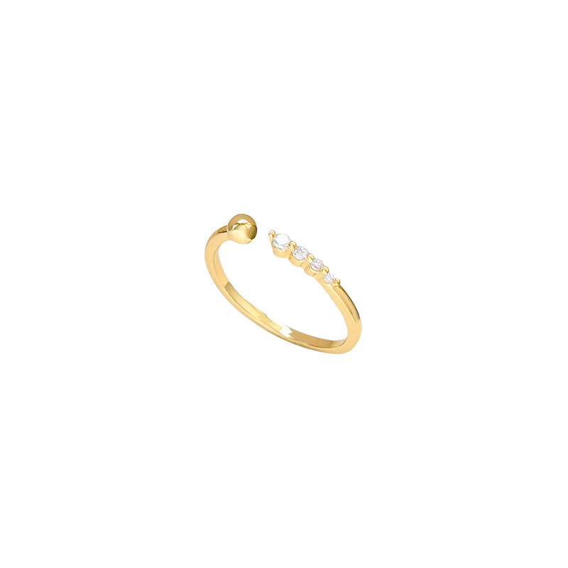Fascia semplice minimalista con diamanti super scintillanti per donna, squisita micro pavé di zirconi impilabili per indice_voghion.com