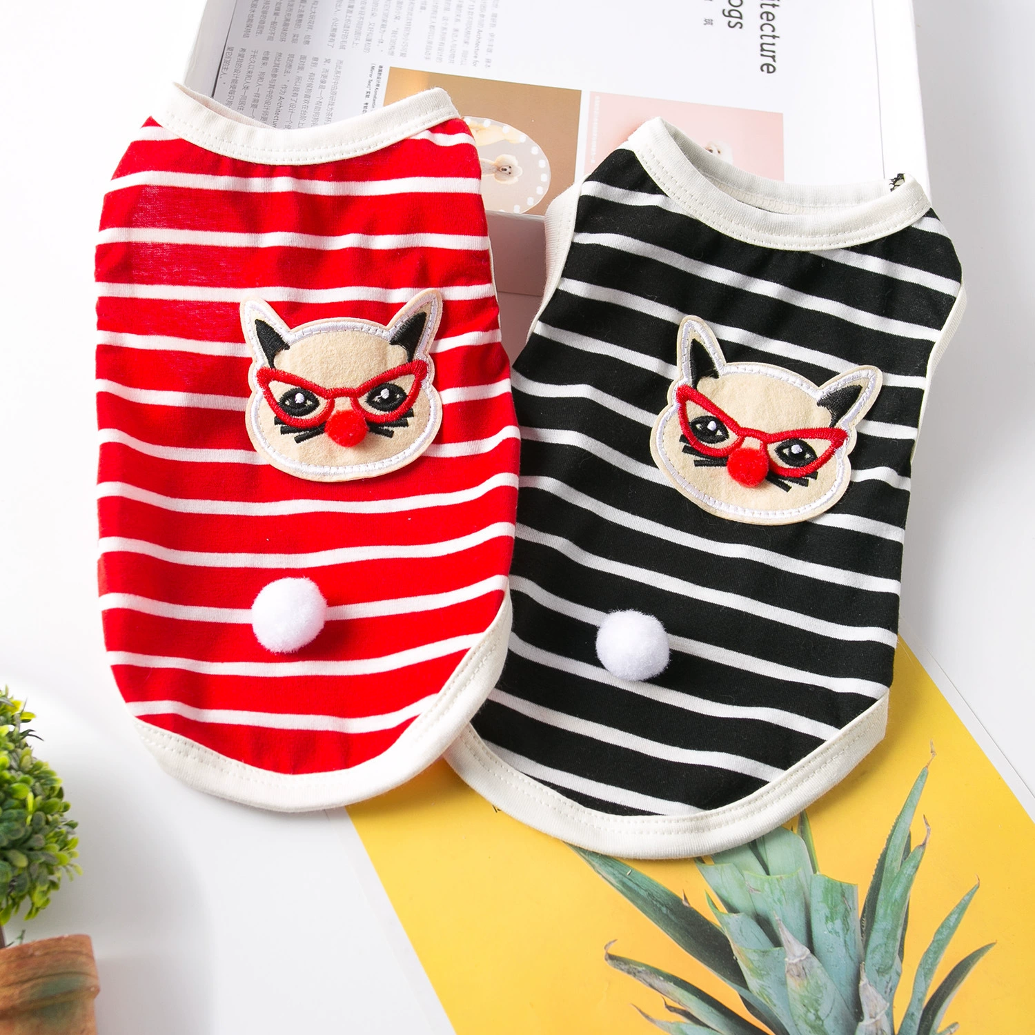 Одежда для домашних животных Летняя одежда на тонком ремешке Тедди Горький медведь Beaumi Cat Schnery Одежда для собак Маленькая собака Весна и осень