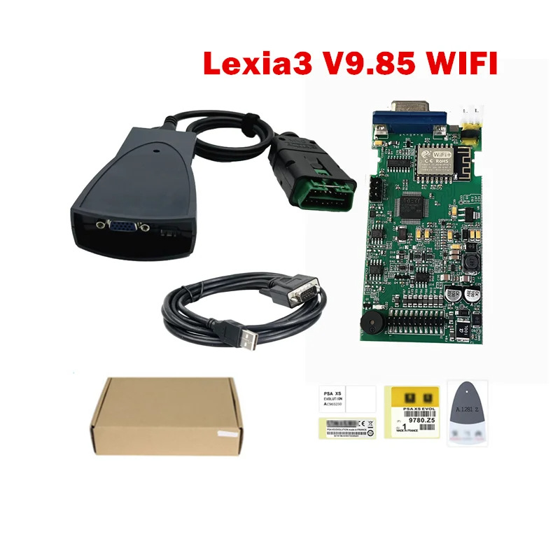 跨境新品WIFI Lexia3 PP2000 Diagbox V9.85无需虚拟 新VCI J2534