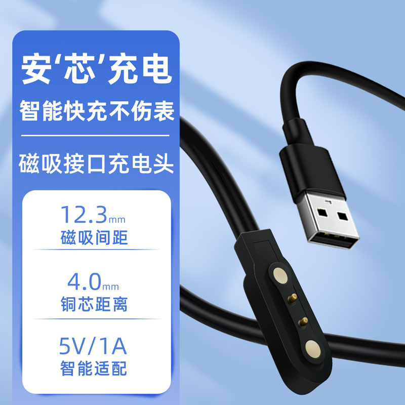 2핀 4mm 시계 LS05 충전 케이블 W26/RS4 LS16 자기 케이블 칫솔 주스 컵 주서기 충전기