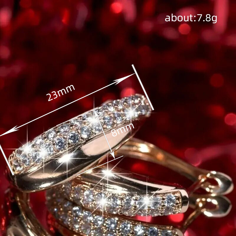 Orecchini a cerchio in zircone per donna e uomo con cristalli_voghion.com