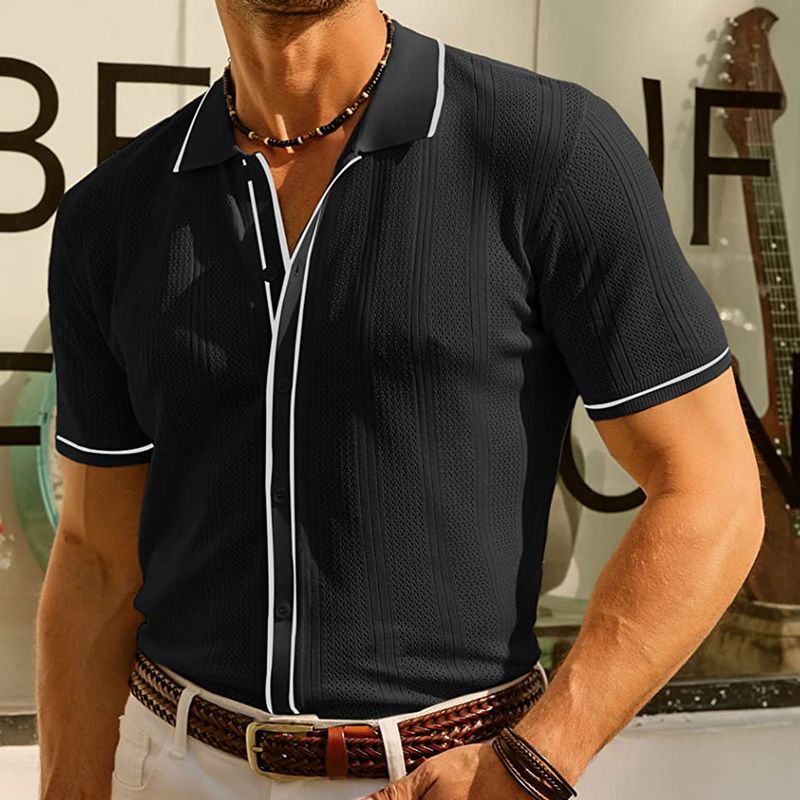 男性夏の氷爽糸ニットアマゾンクロスボーダー男性服ビジネスカジュアル半袖poloシャツsy0039|undefined