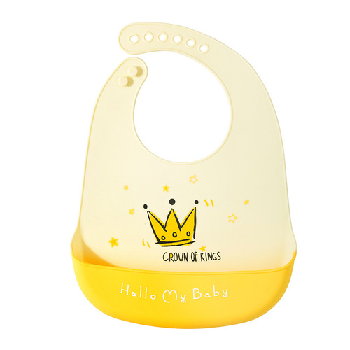 Baby Silicone Bib Infant Food Bib Waterproof Children's Eating Bib Saliva Bib Newborn Baby Supplies Eating Bib