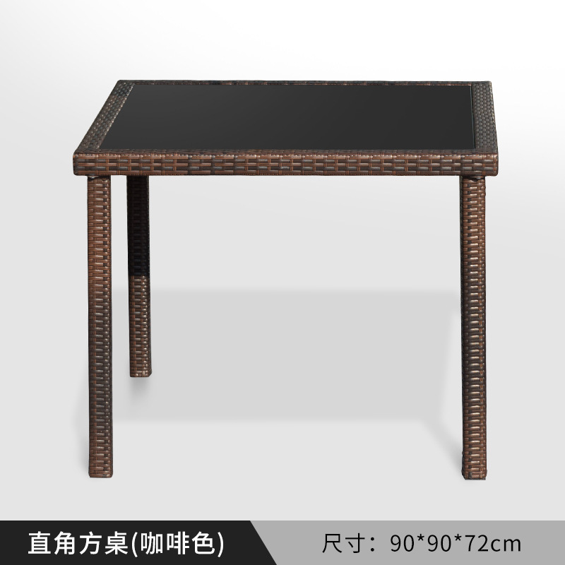 Nórdico de gama alta patio al aire libre cuerda tejida mesa y silla casa pequeña silla combinación patio jardín sillón mesa individual y silla