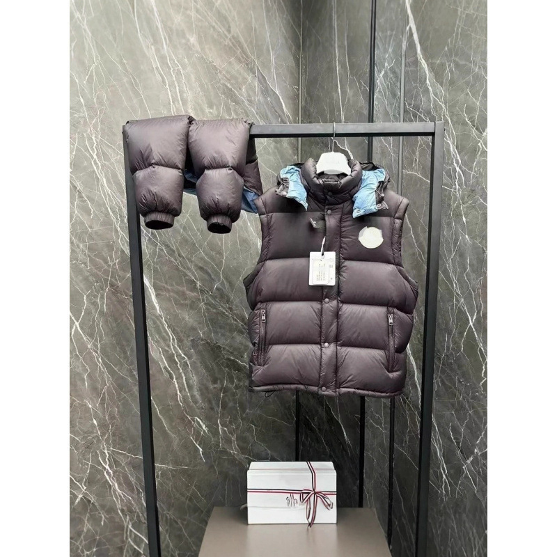 Putian 2026 New Product Mengjia High Version Mengkou Large Label Sleeveless Two-In-One Hooded Warm down Jacket