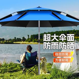 Fishing Umbrella, Fishing Umbrella, Universal Parasol, Thickened Stall Fishing Sun Protection and Rain Protection Outdoor Special Crutches