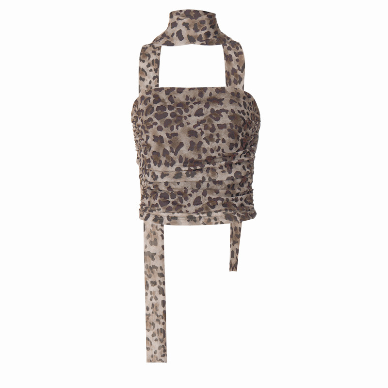 Title 21, Top bandeau com estampa de leopardo, gola spicy...